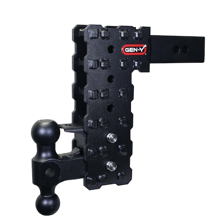 Gen-Y Hitch PHANTOM-X 2.5 Solid Shank 10 Drop 1.6K TW 16K Hitch & GH-051 Dual-Ball & GH-032 Pintle Lock GH-2425X